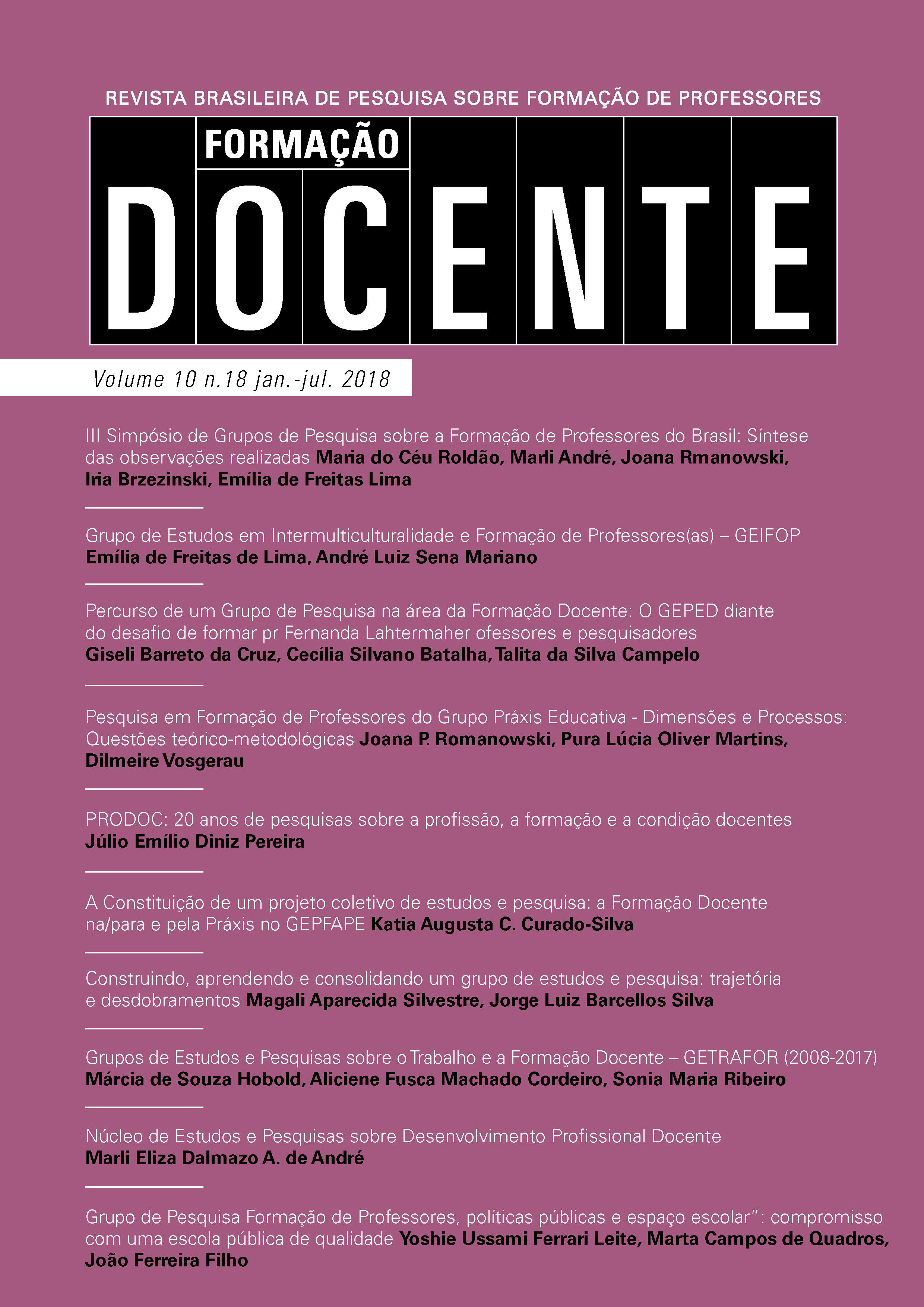 Volume 10, n. 18, jan/jul de 2018